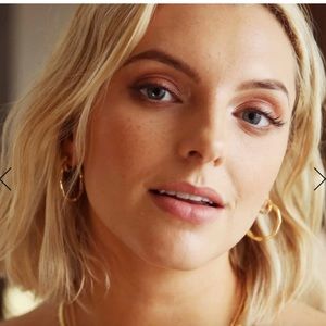 Daisy London jewelry Estee Lalonde Goddess Glow hoop earrings